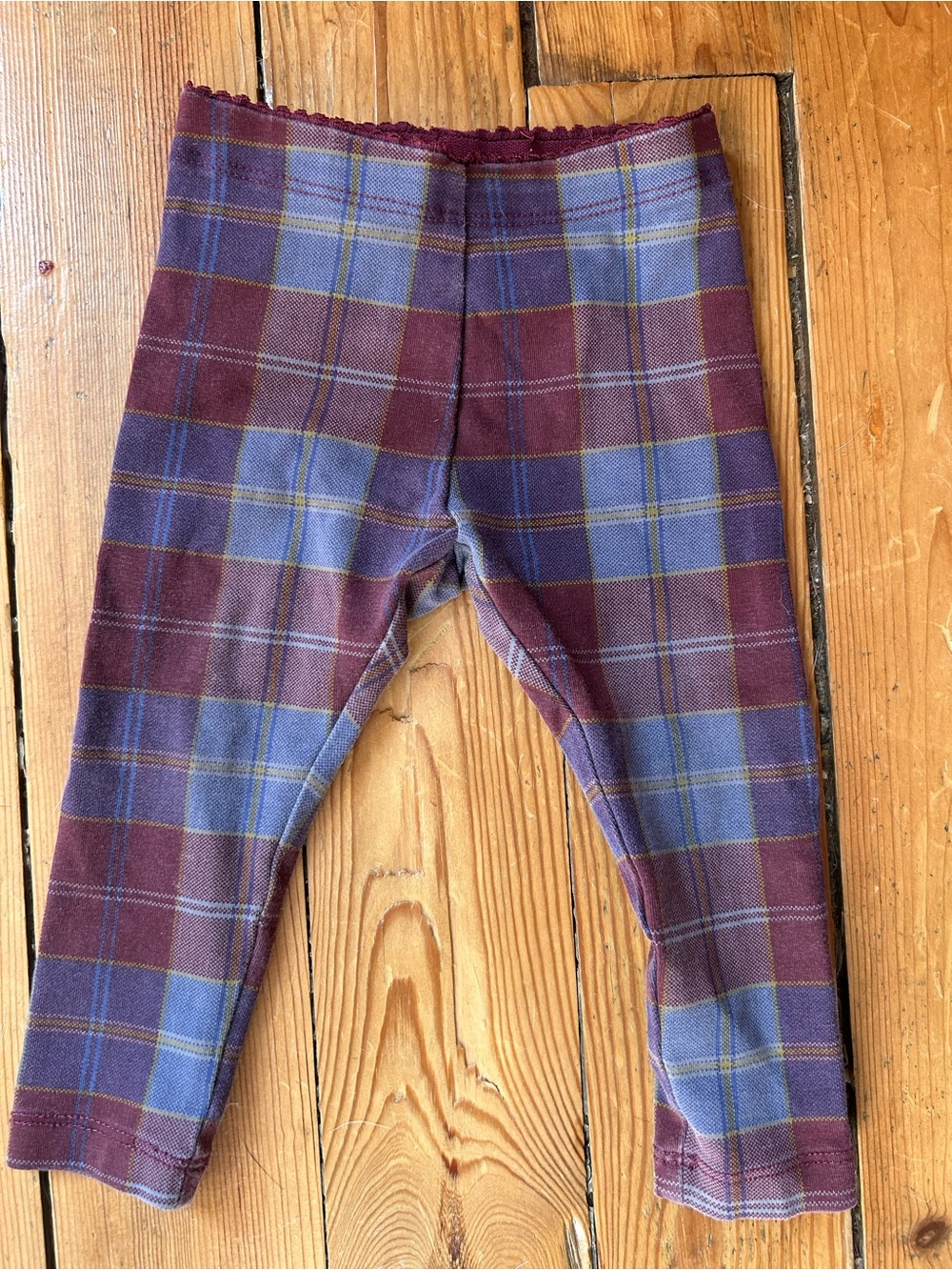 Tea plaid leggings - 9-12m